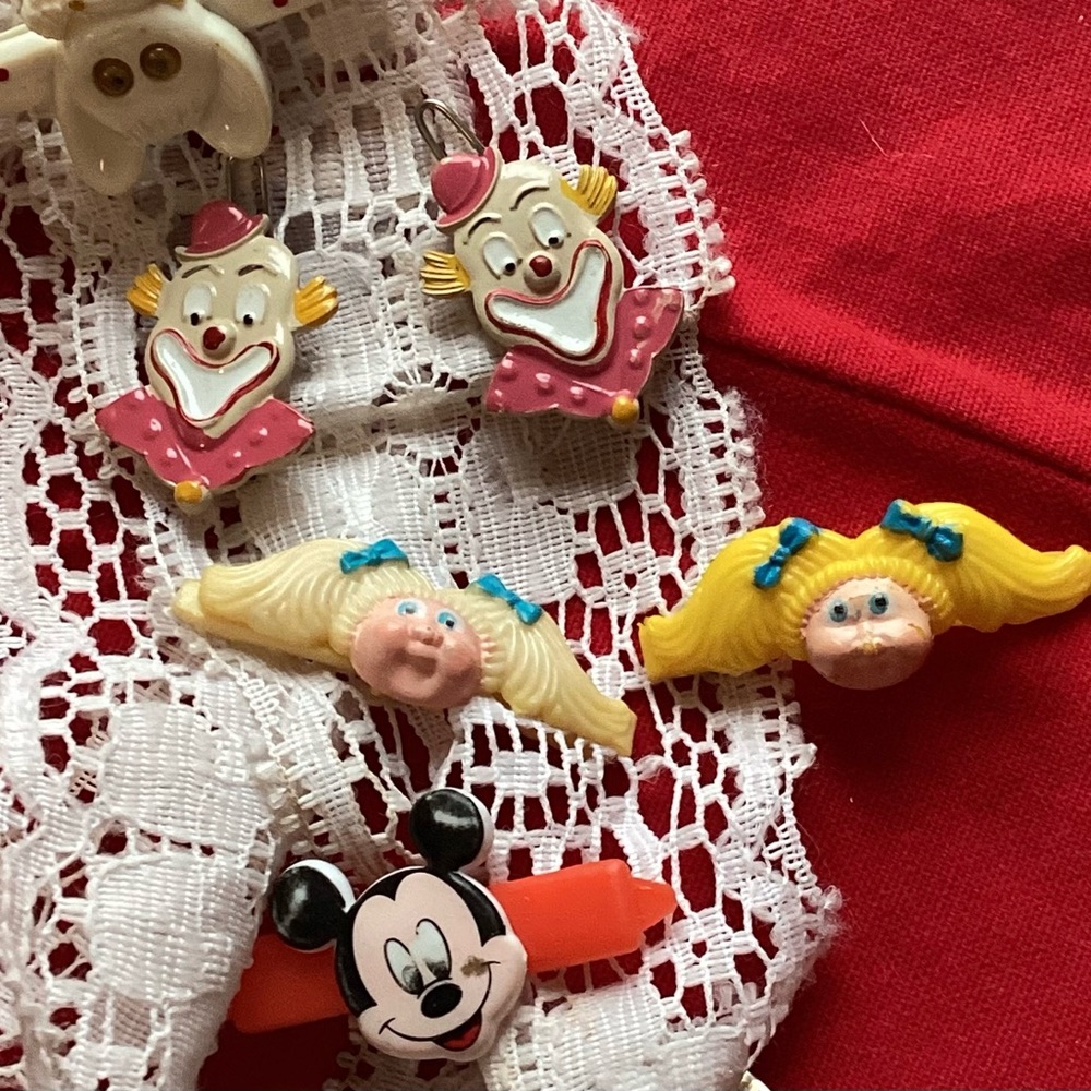 Vintage Cabbage Patch Barrettes Ponytails & BOWS SWEET lil’ Girls 1970's